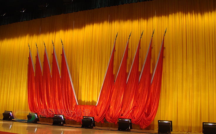 學校禮堂、報告廳 大型舞臺阻燃幕布廠家定做